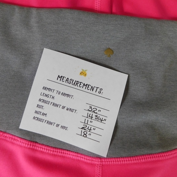 KATE SPADE Colorblock Leggings High Rise Waist Activewear Pink Gray White Large - Picture 14 of 16
